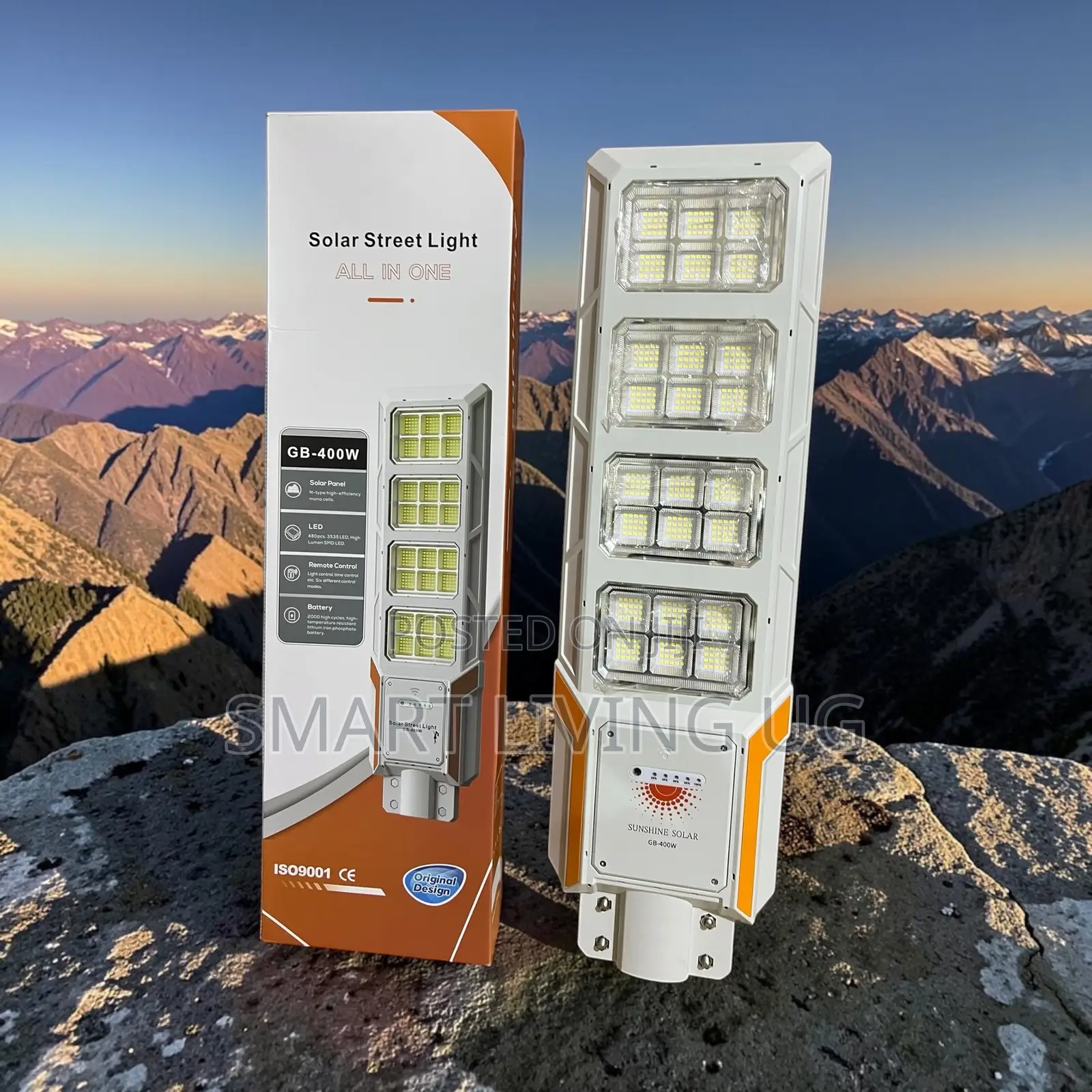 Powerful & Self-Charging: Sunshine Solar GB-400W for Large Compounds