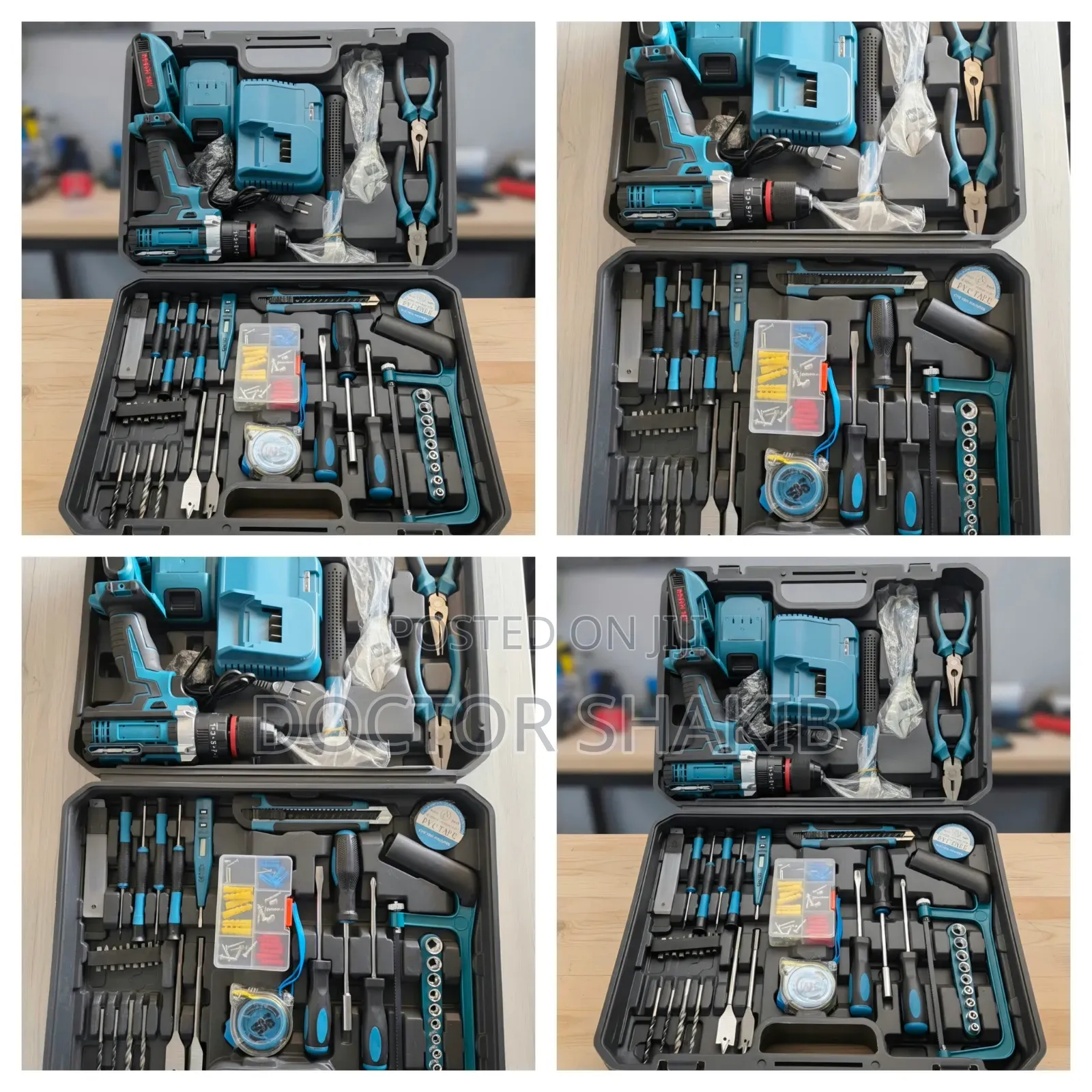 Cordless Power Drill and Household Hardware Tool Kit