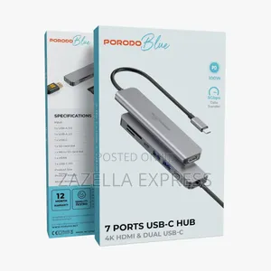 Porodo 7 in 1 USB Hub
