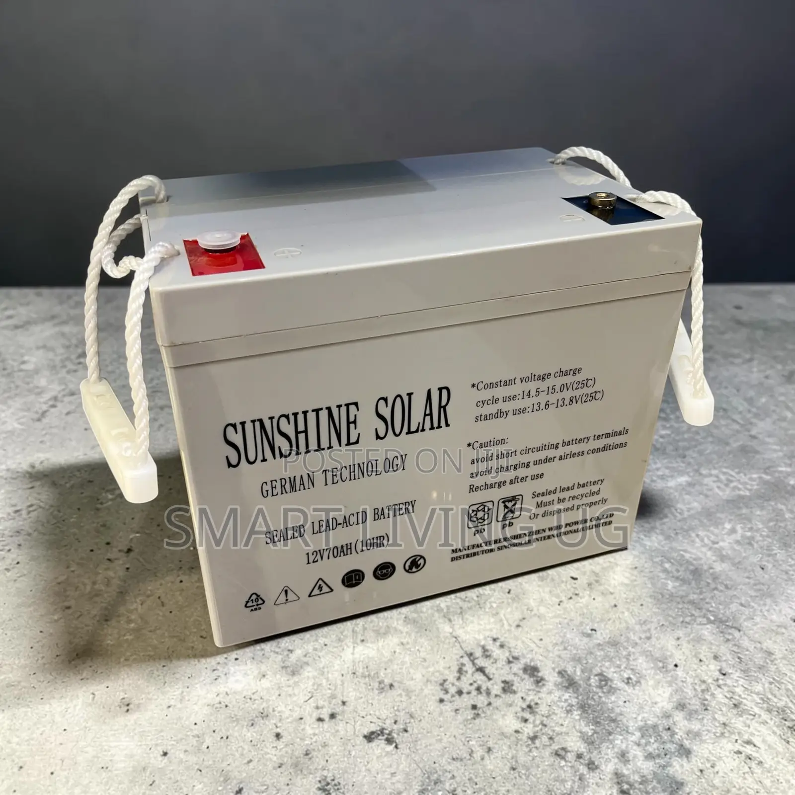 Sunshine Solar 12V 70Ah AGM/SLA Deep Cycle Industrial Storage Battery