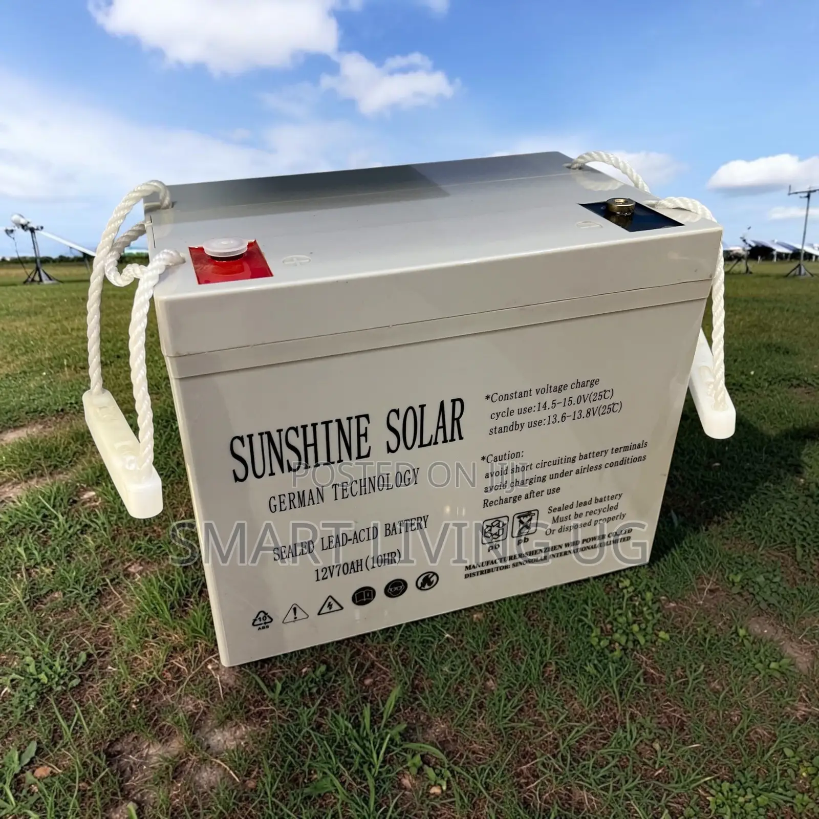 German Tech Sunshine Solar 12V 70Ah Backup Power Battery