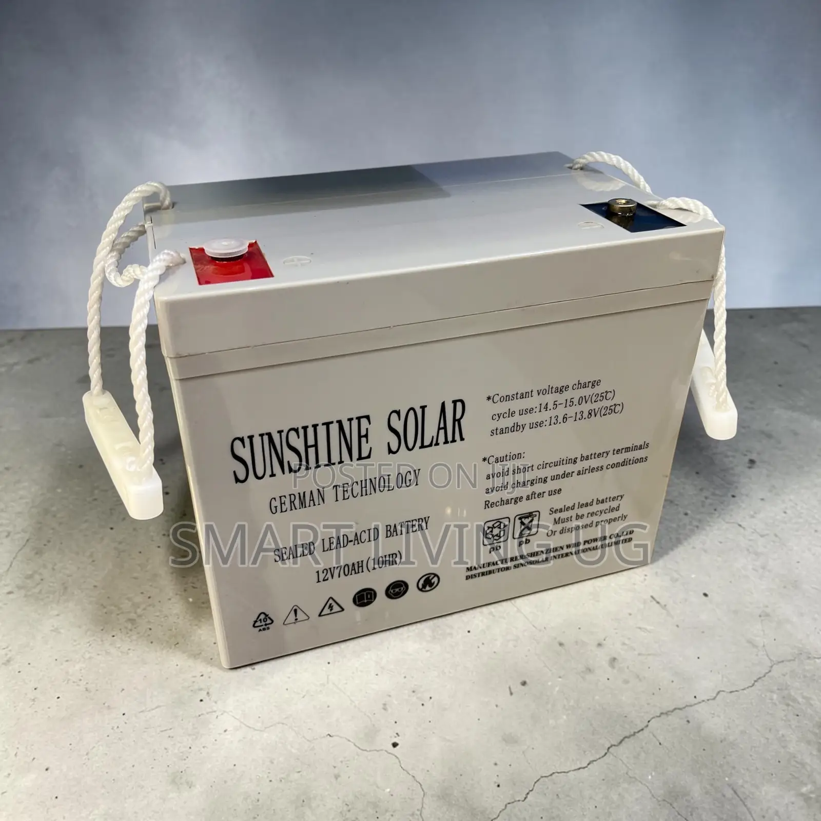 German Tech Sunshine Solar 12V 70Ah Backup Power Battery