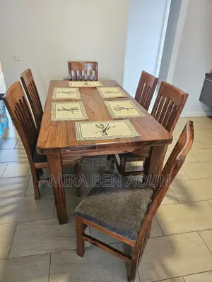 Mogavo Dining Table + 6 Chairs Excellent Quality