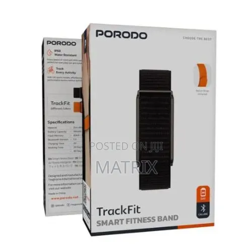 Porodo Track Fit Smart Fitness Band, IP68 Water Resistant