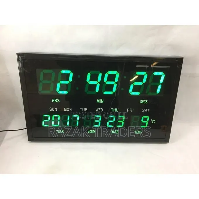 Digital LED Wall Clock Large Size 50×30cm