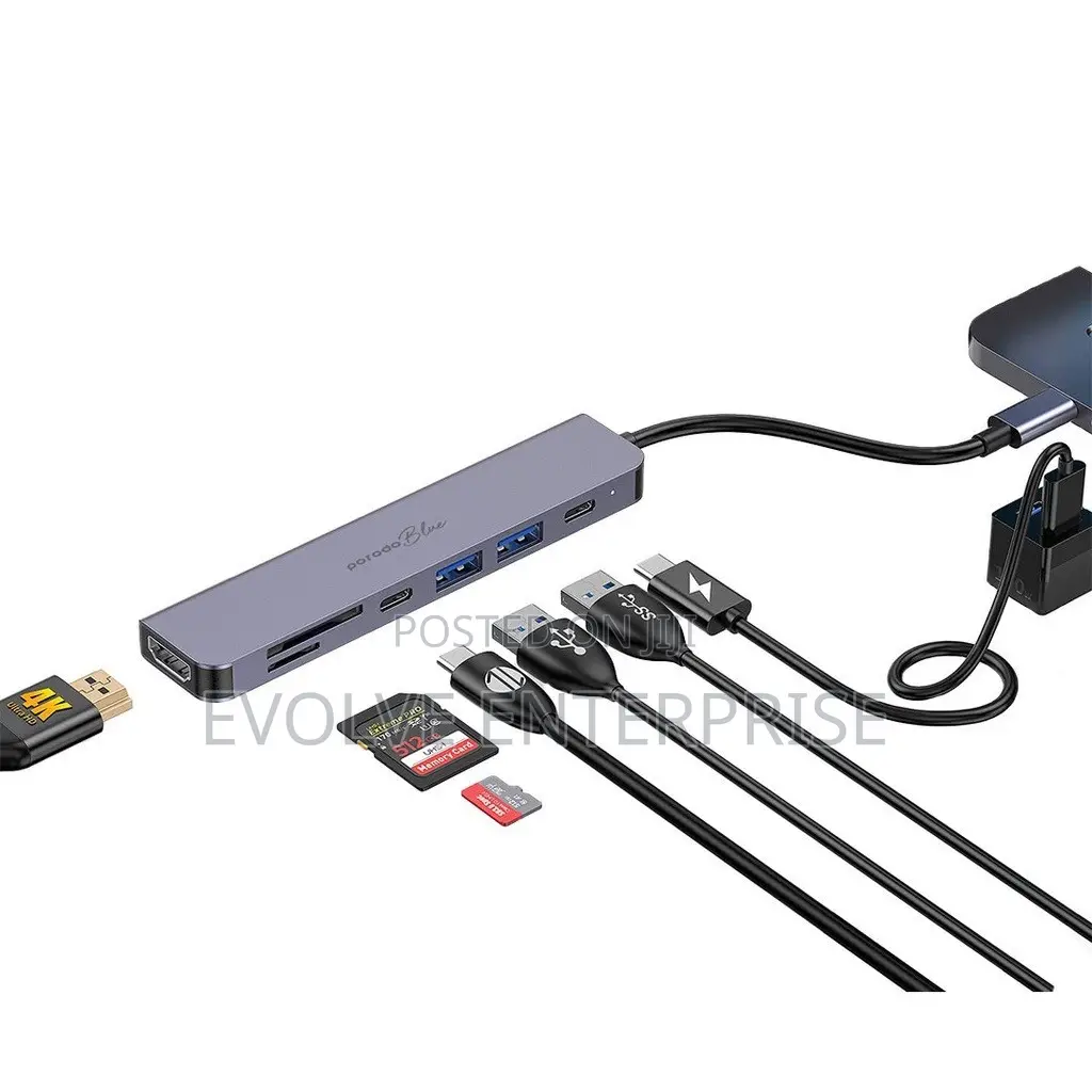 Porodo 7in1 USB C / Type C Hub
