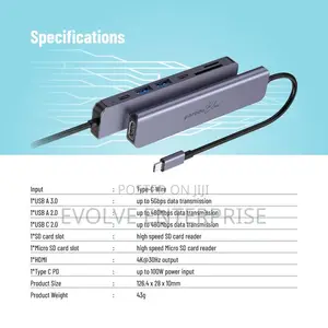 Porodo 7in1 USB C / Type C Hub