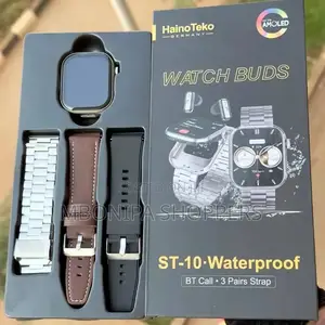 Haino Teko Germany ST10 Waterproof Smart Watch With Integrated Earbuds