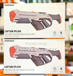 Porodo 2in1 Manual and Auto 350ml Kids Electric Water Gun With Suction