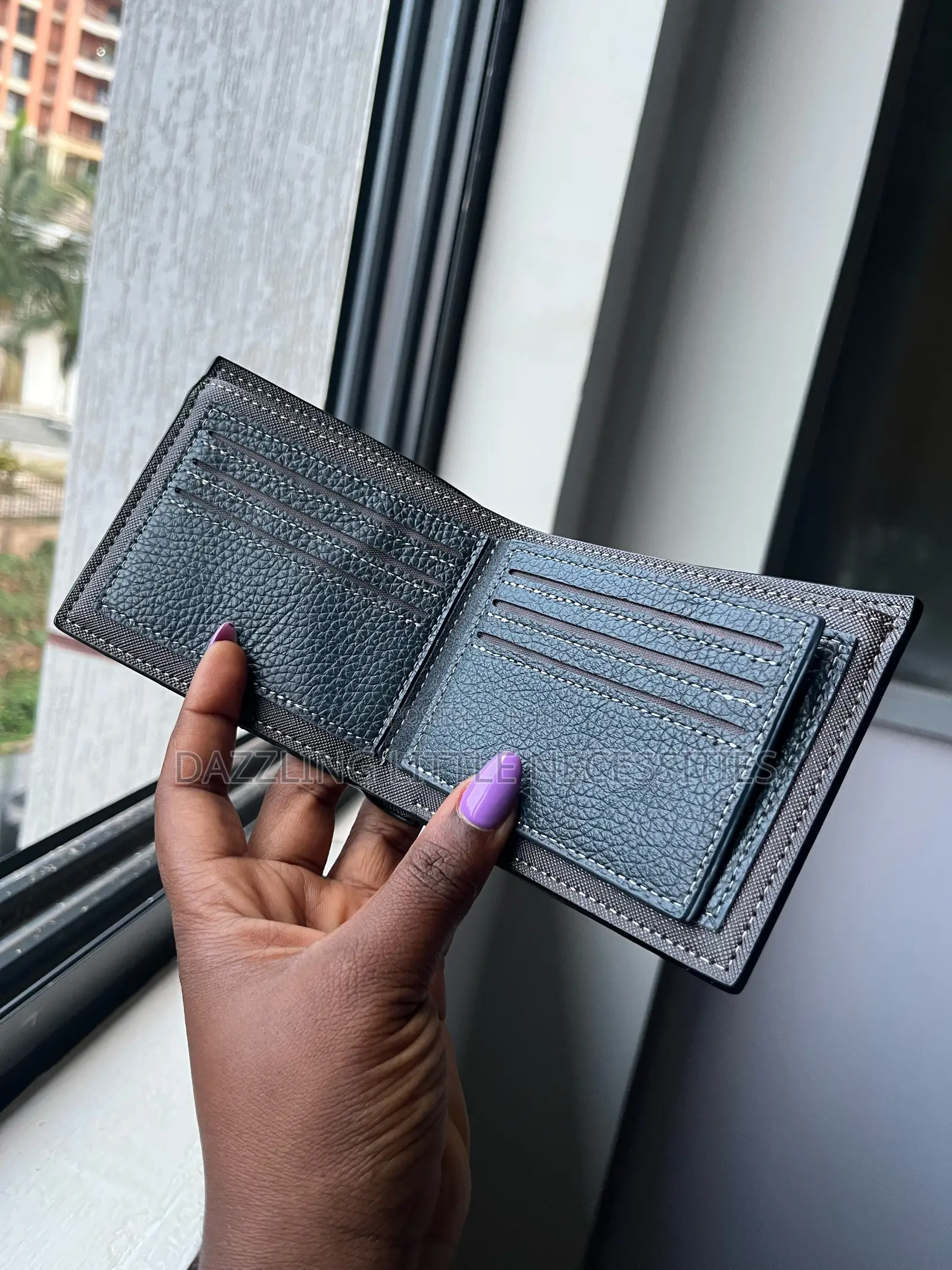 Hawas Men’s Croc Wallet - Black
