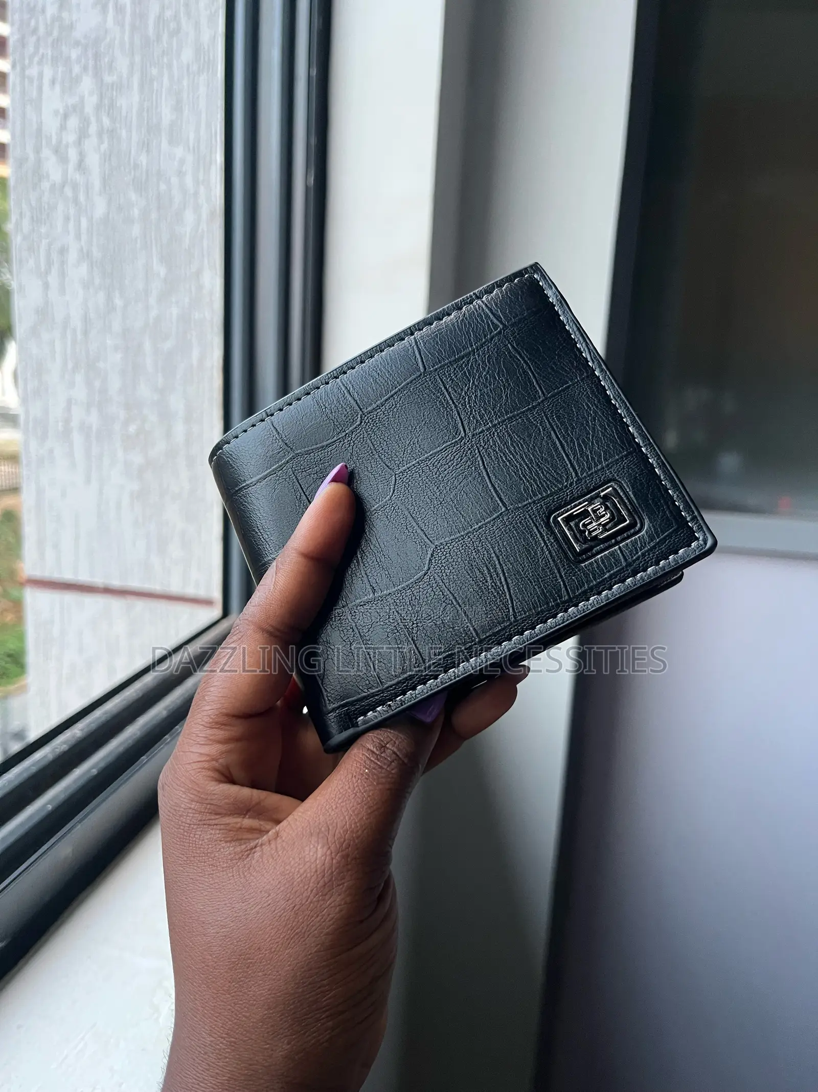 Hawas Men’s Croc Wallet - Black
