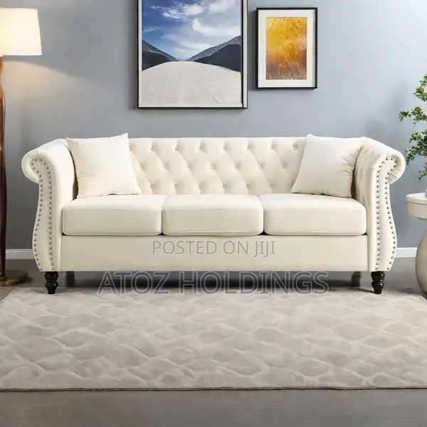 Sofas/Jayden 3 Seaters Light Shed Chesterfield Leather Sofas 899,000/-