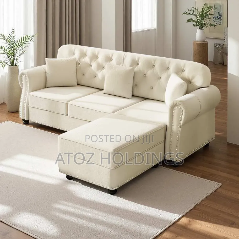 Sofas/Victoria 3 Seaters Vintage Sofas + One Pouf 699,000/- Any Colour