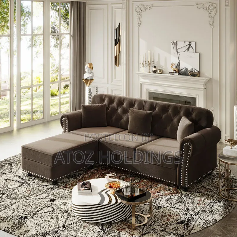 Sofas/Victoria 3 Seaters Vintage Sofas + One Pouf 699,000/- Any Colour