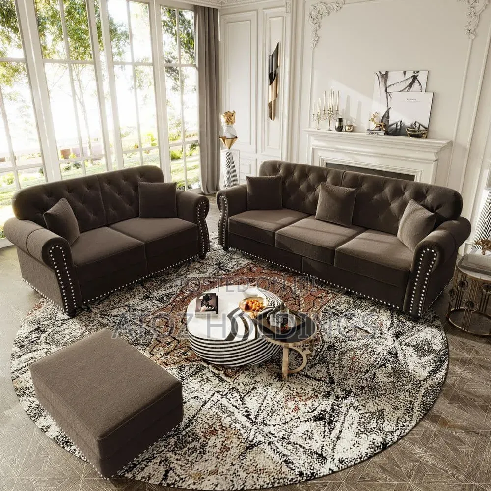 Sofas/Victoria 5 Seaters Vintage Sofas + a Pouf 1,199,000/- Order Now