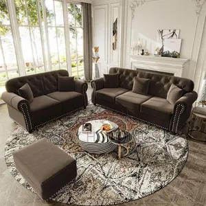 Sofas/Victoria 5 Seaters Vintage Sofas + a Pouf 1,199,000/- Order Now
