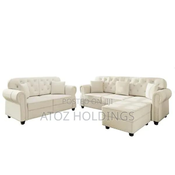 Sofas/Victoria 5 Seaters Vintage Sofas + a Pouf 1,199,000/- Order Now