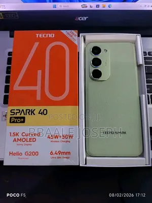 New Tecno Spark 40 Pro+ 256 GB Green