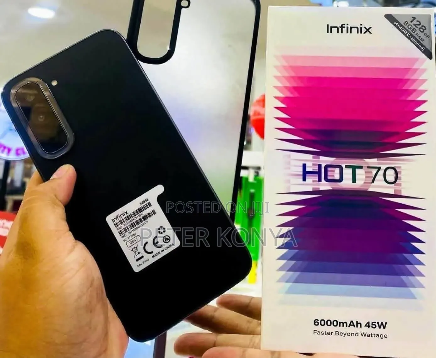 New Infinix Hot 70 128 GB Black