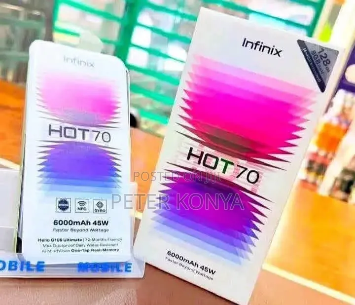 New Infinix Hot 70 128 GB Black
