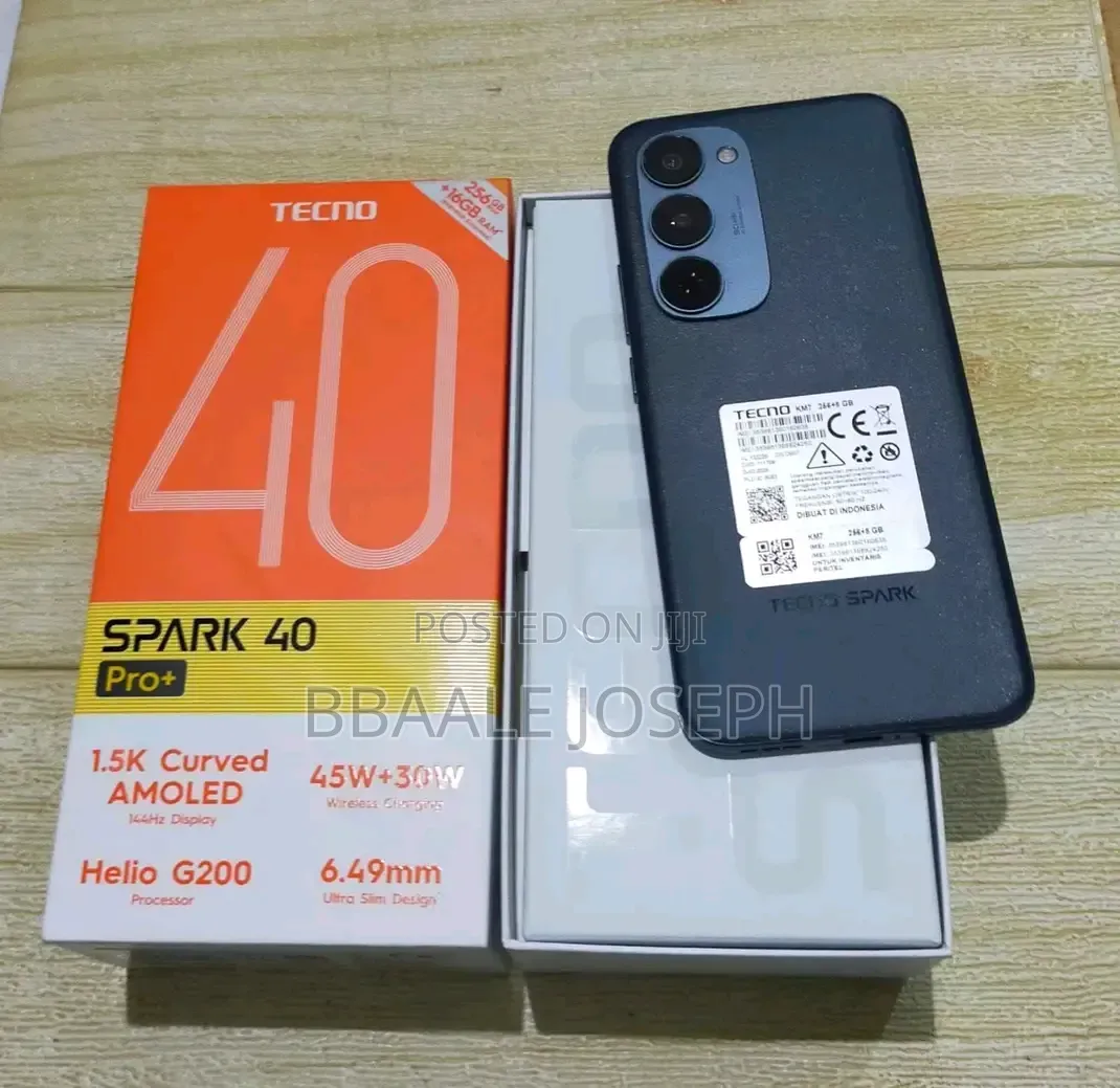 New Tecno Spark 40 Pro+ 256 GB Black