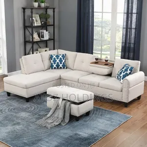 Sofas/Madona 5 Seaters L Sofas + Ottoman Pouf 1,99,000/- Any Colour