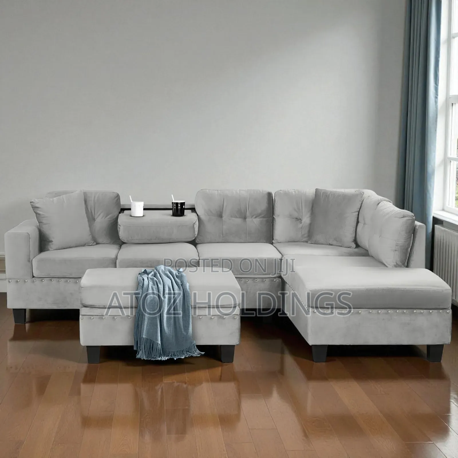 Sofas/Madona 5 Seaters L Sofas + Ottoman Pouf 1,99,000/- Any Colour