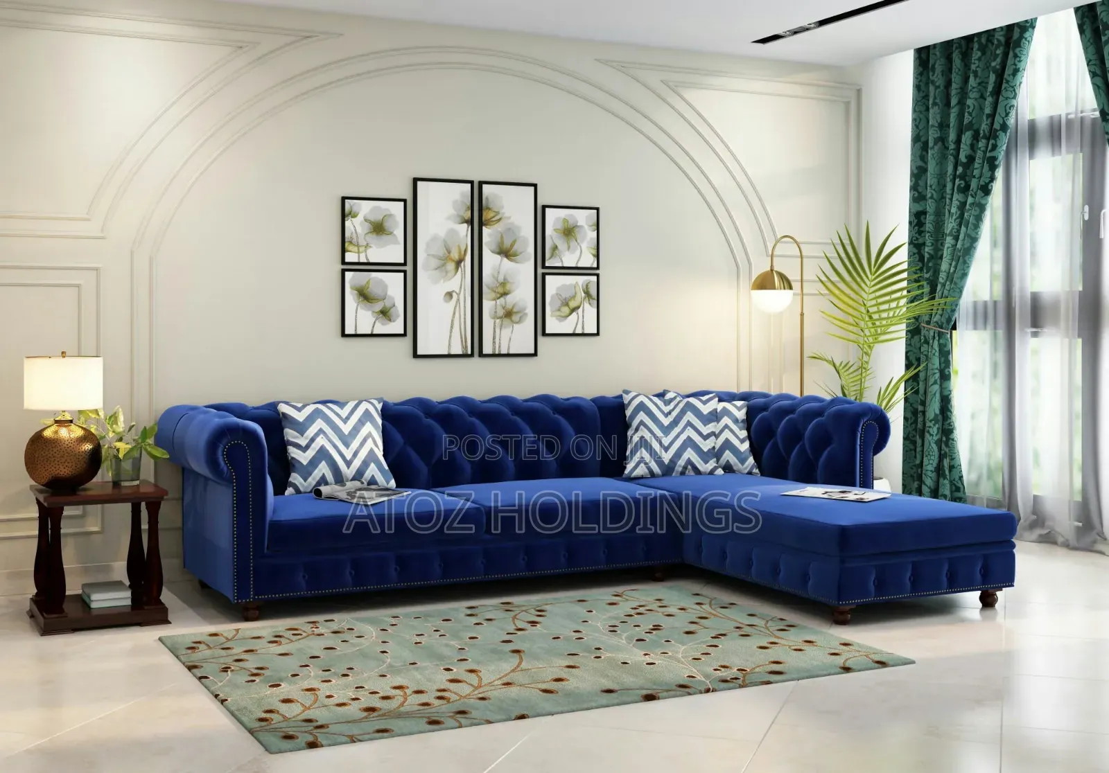Sofas/Louisiana Chesterfield L Sofas 5 Seater Any Colour 1,399,000/-