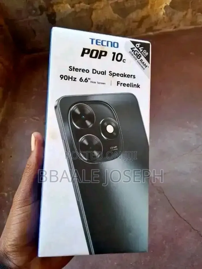 New Tecno Pop 10C 64 GB Black