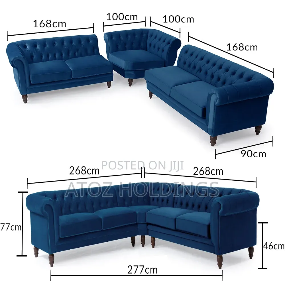 Sofas/Sectional Chesterfield Sofas 5 Seaters in Any Colour 1,499,000/-