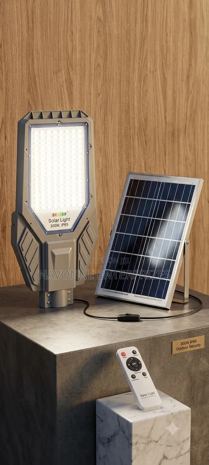 300W Outdoor Solar Flood Light With Separate Panel Remote Control