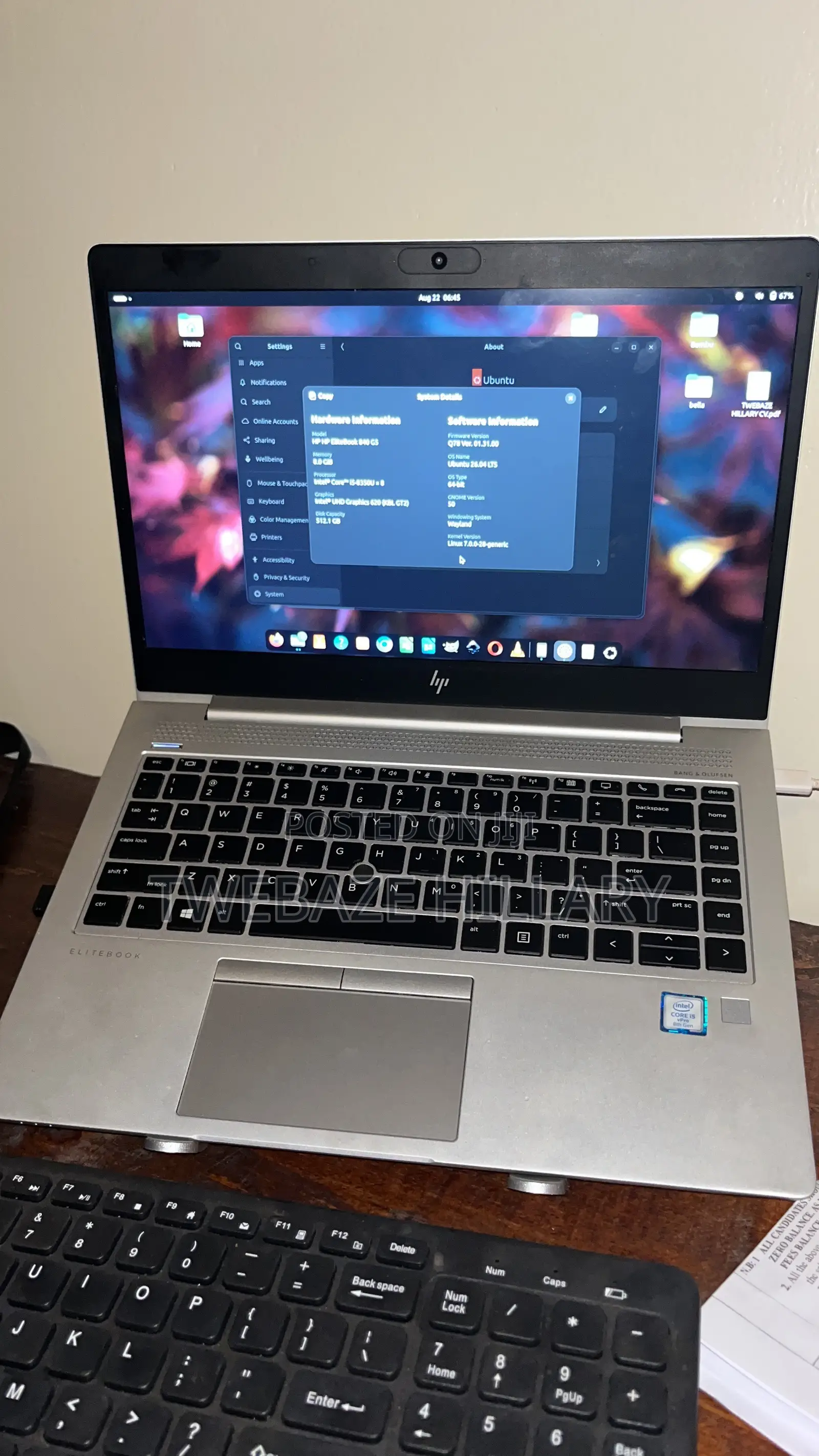 Laptop HP EliteBook 850 G5 8GB Intel Core i5 SSD 512GB