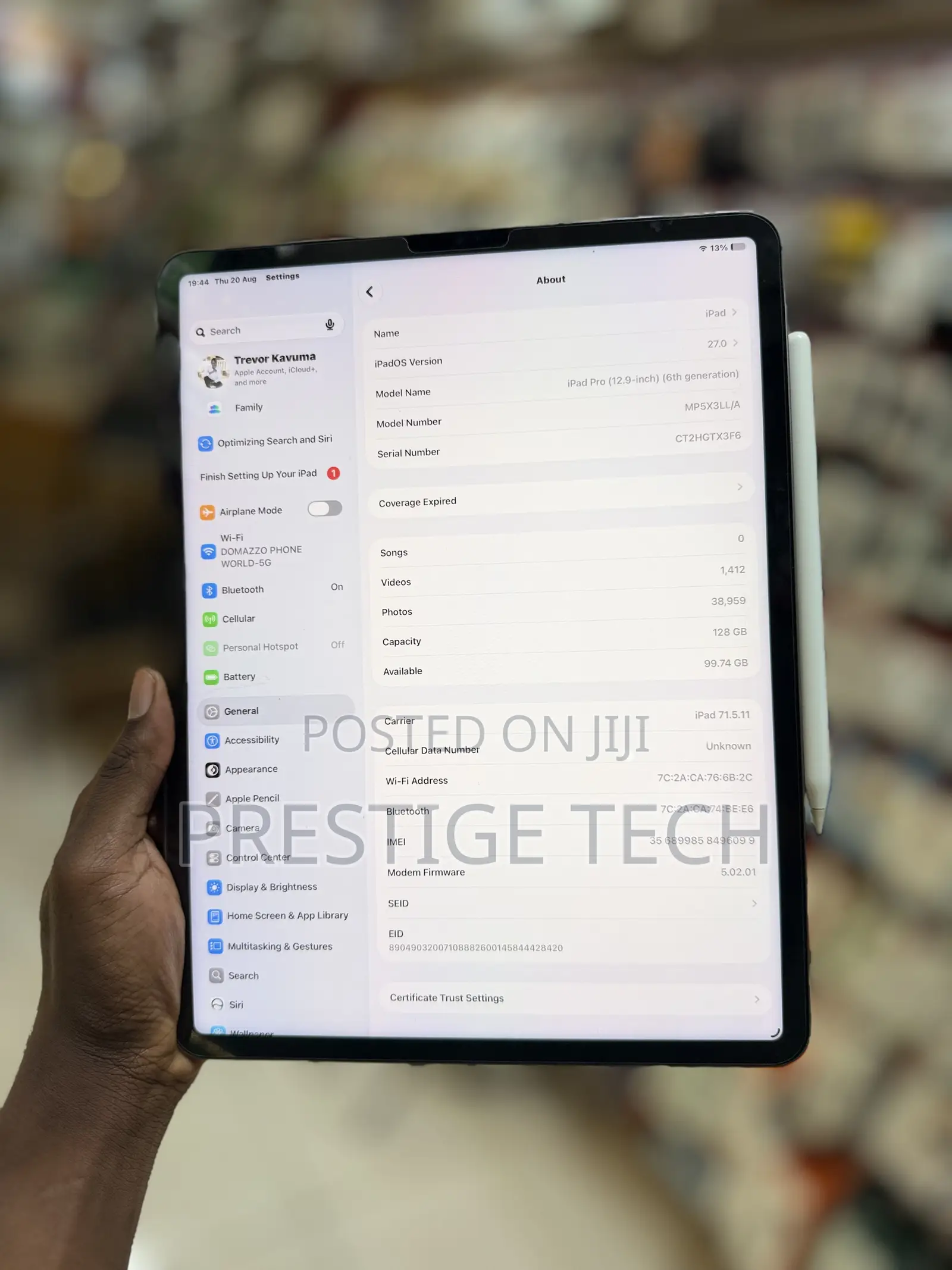 Apple iPad Pro 12.9 (2022) 128 GB Gray