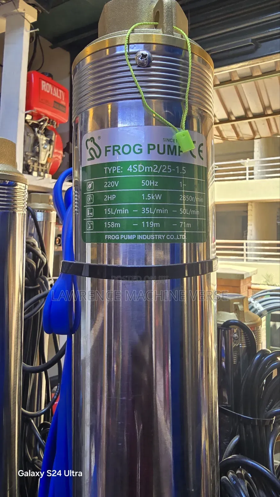Water Pump Frog 158m Head 2HP
