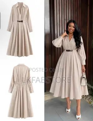 Elegant Midi Long Sleeved Dresses for Women