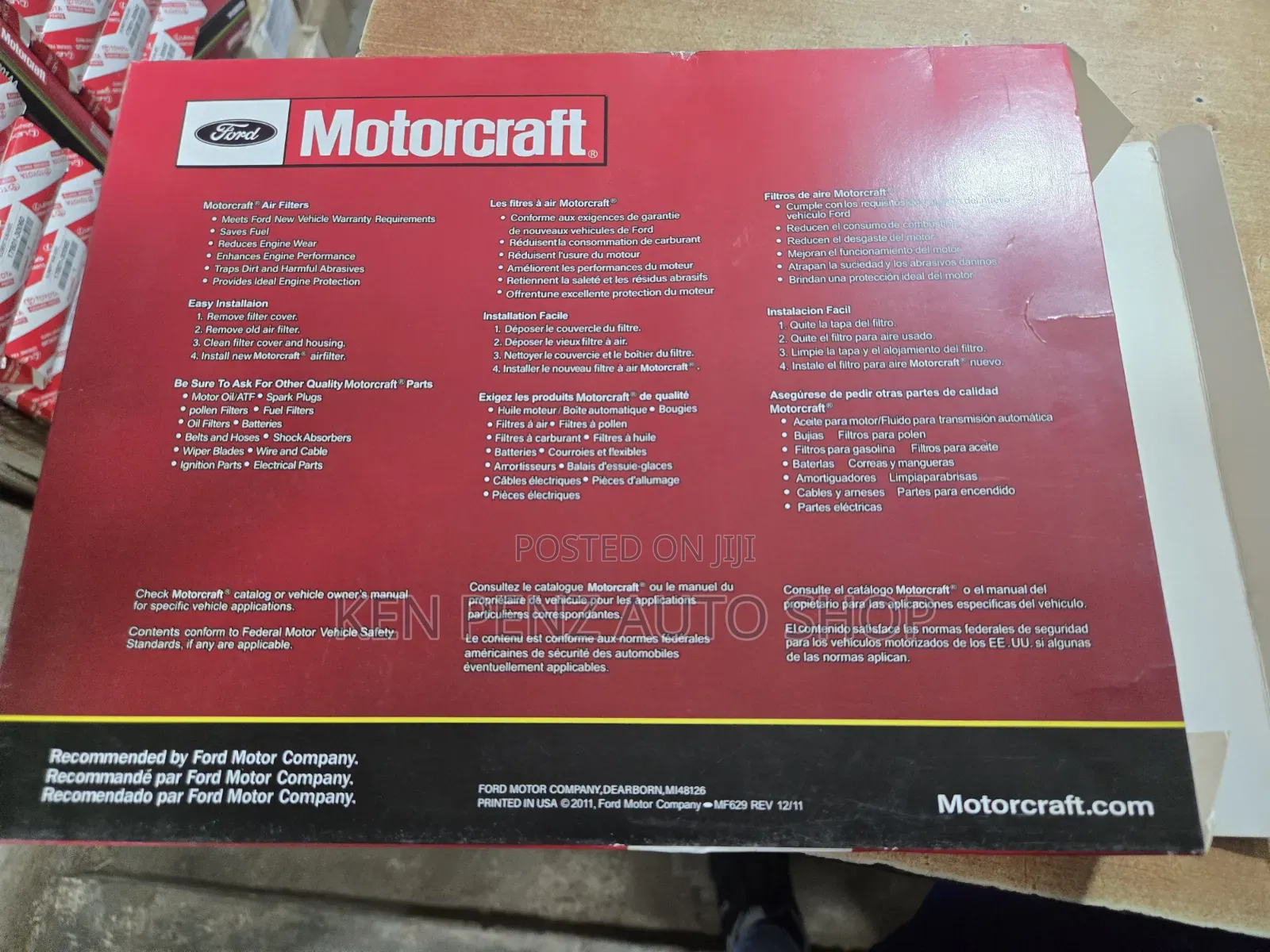 Ford Everest and Ford Ranger 2015 - 2022 Air Filter