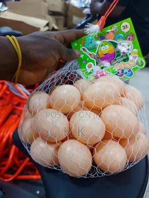 Peach-Colored Hollow Plastic Toy Eggs