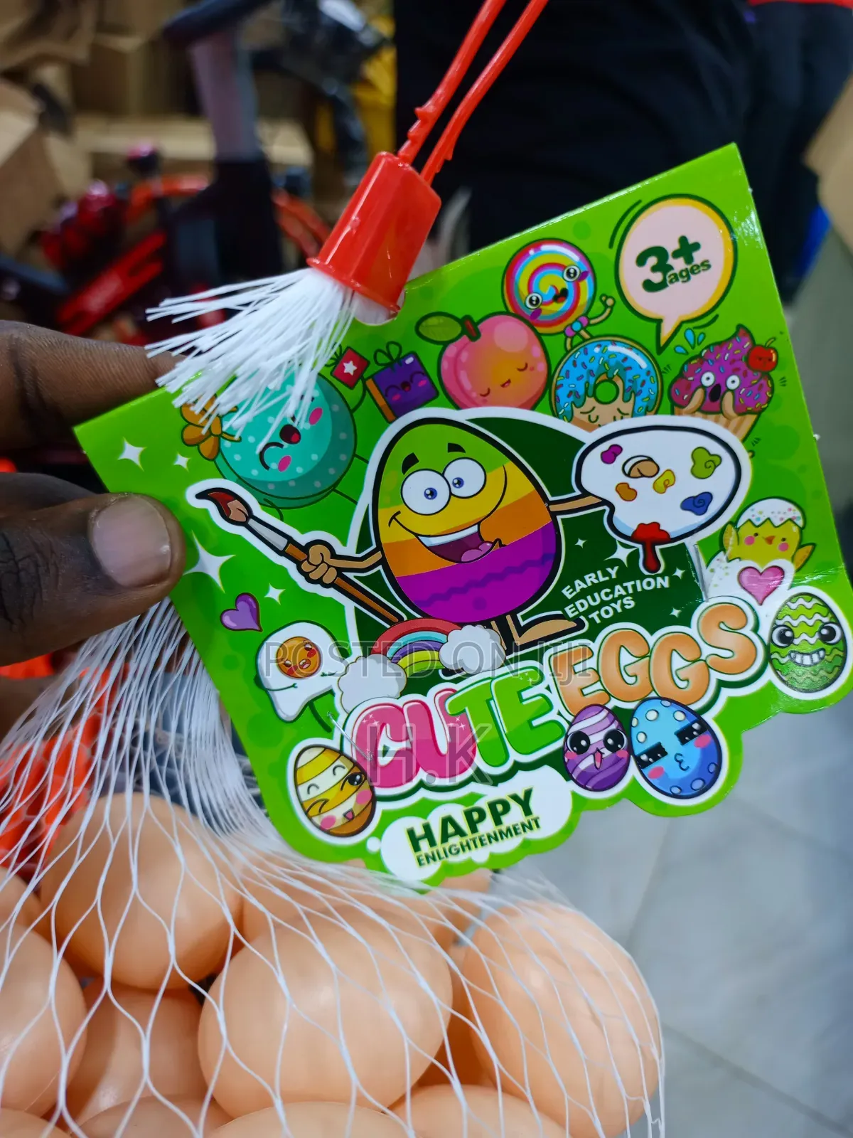 Peach-Colored Hollow Plastic Toy Eggs