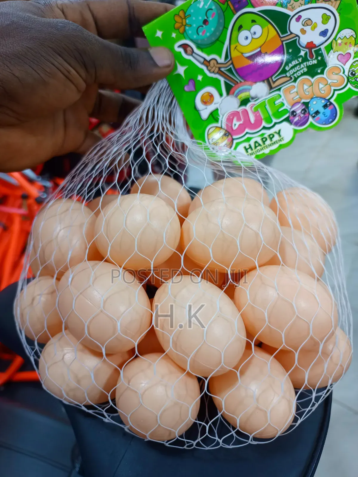 Peach-Colored Hollow Plastic Toy Eggs