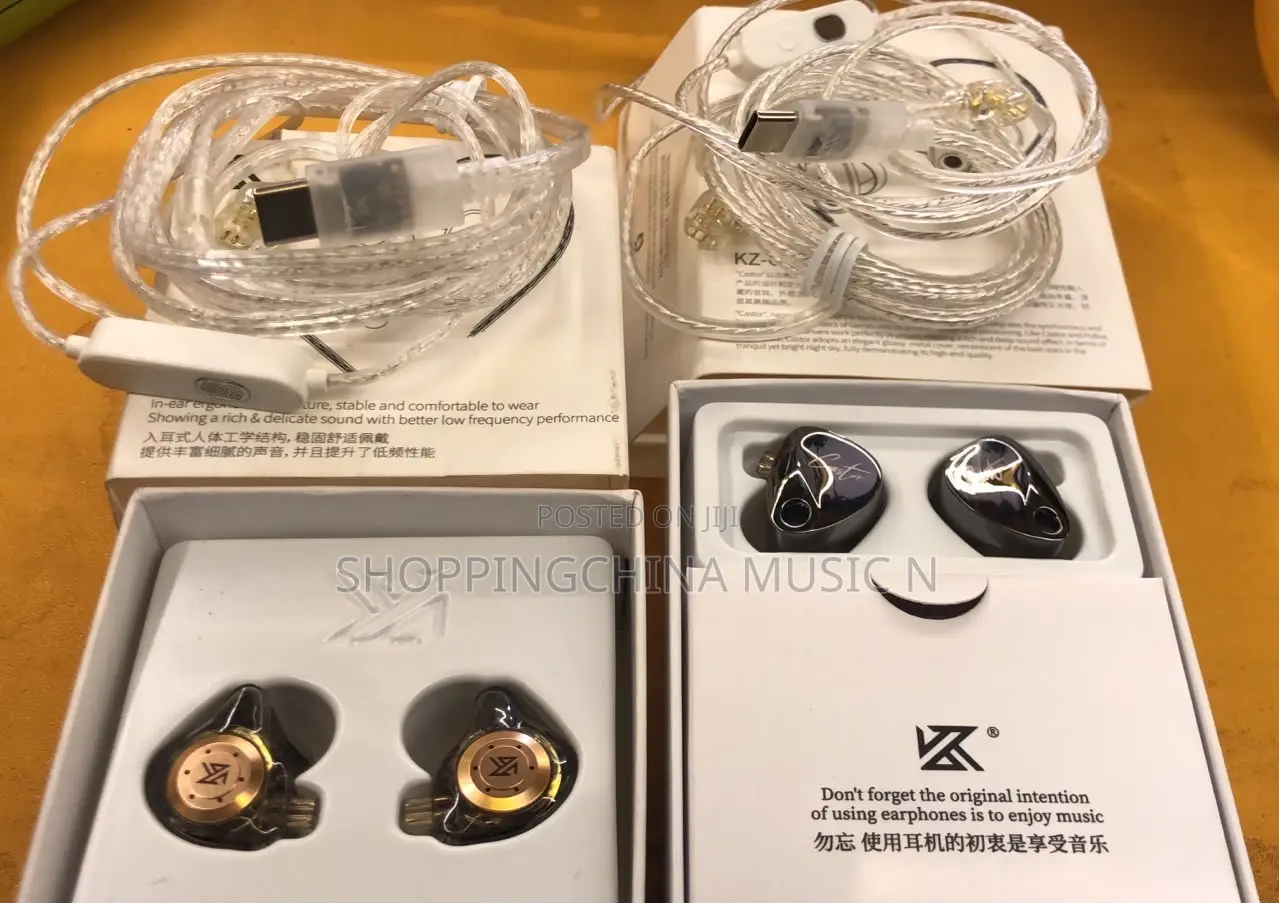 KZ IN EAR USB C Headphones Dual Dynamic in-Ear Monitors 4 Driver