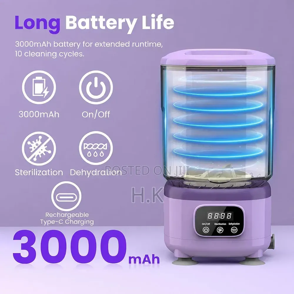 2L Rechargeable Mini Washing Machine