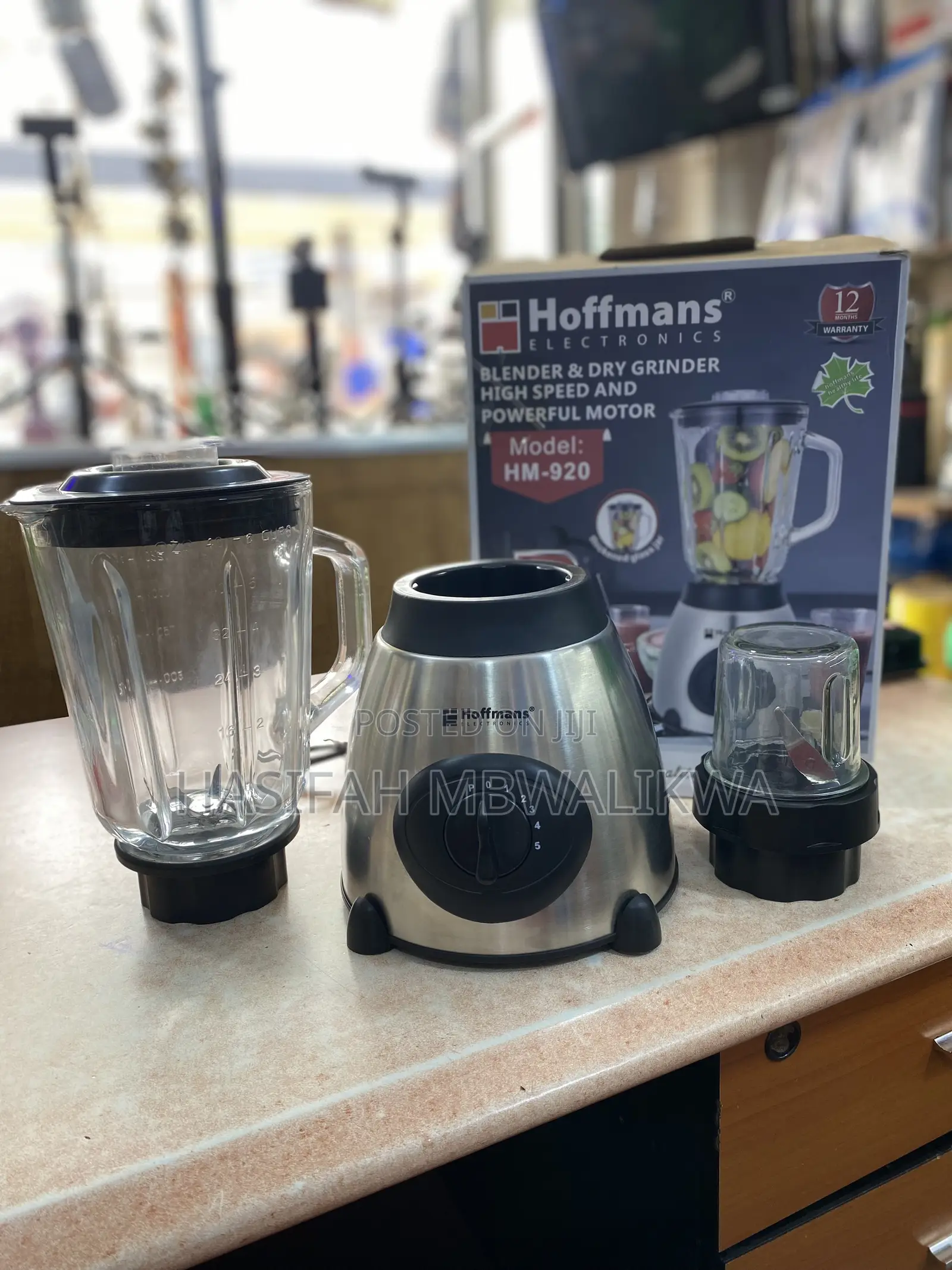 2 in 1 Hoffmans Glass Blender Dry Grinder