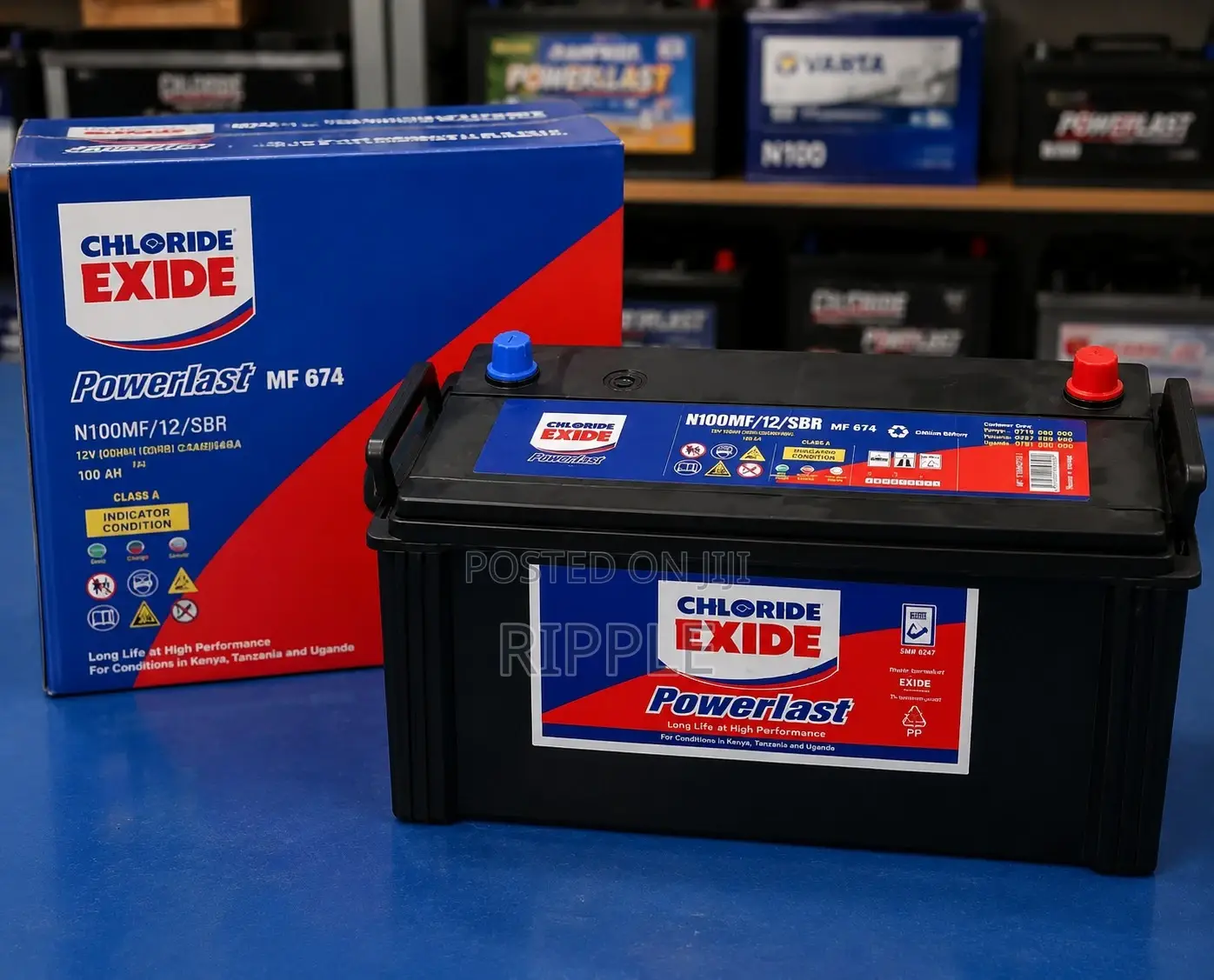 100Ah Chloride Exide PowerLast N100 Maintenance Free Car Battery 12V
