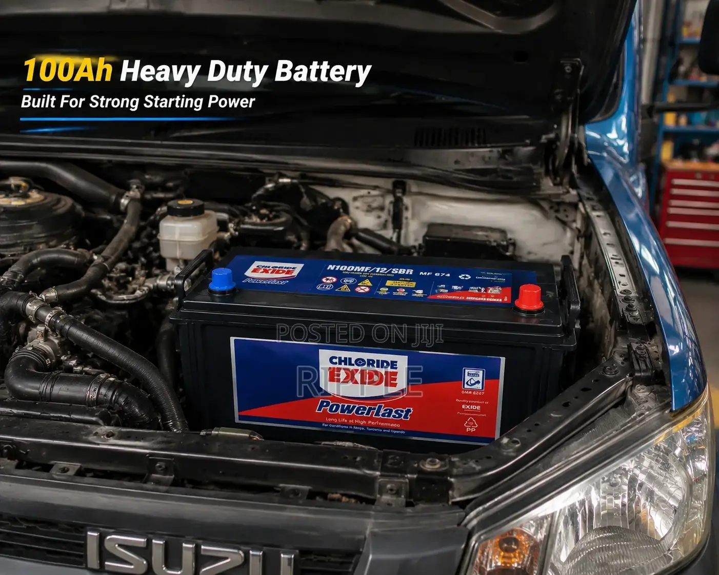100Ah Chloride Exide PowerLast N100 Maintenance Free Car Battery 12V