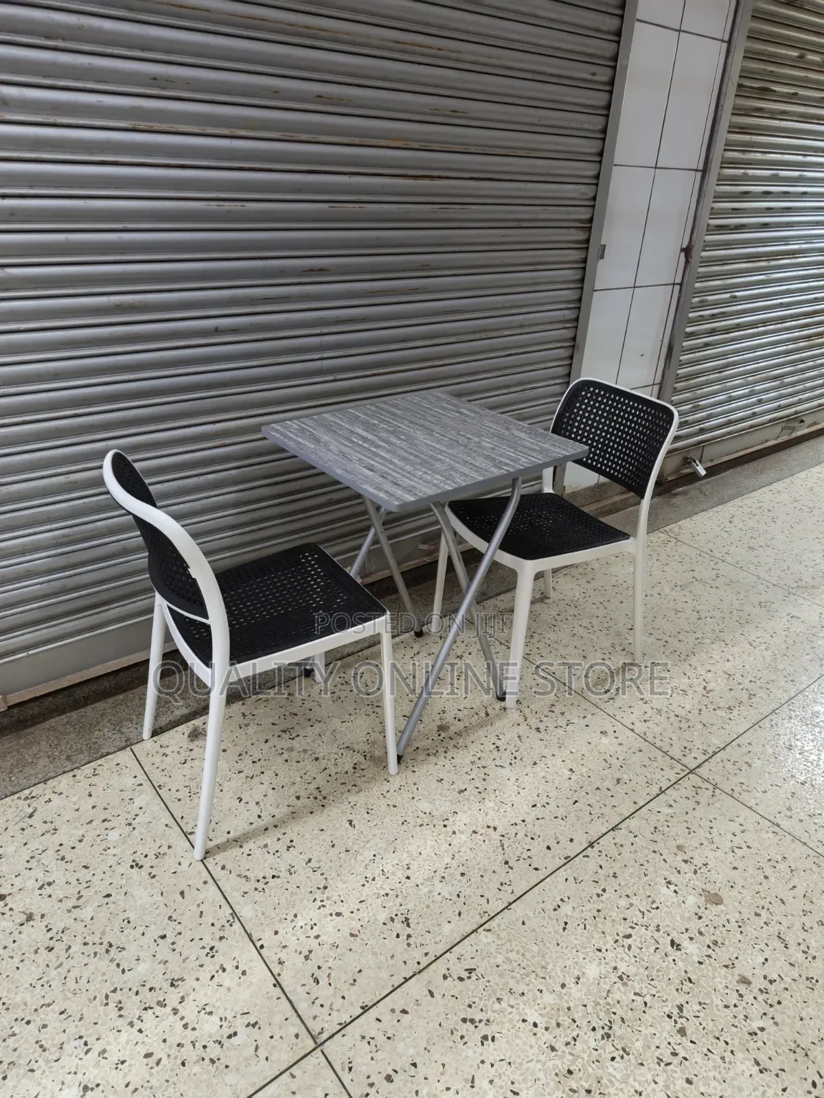 Foldable Table and 2plastic Chairs Foldable Table and 2plastic Chairs