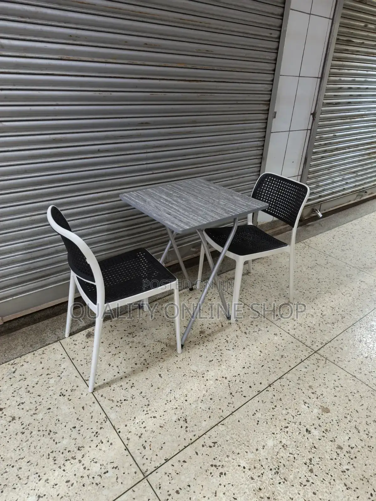 Foldable Table and 2plastic Chairs Foldable Table and 2plastic Chairs