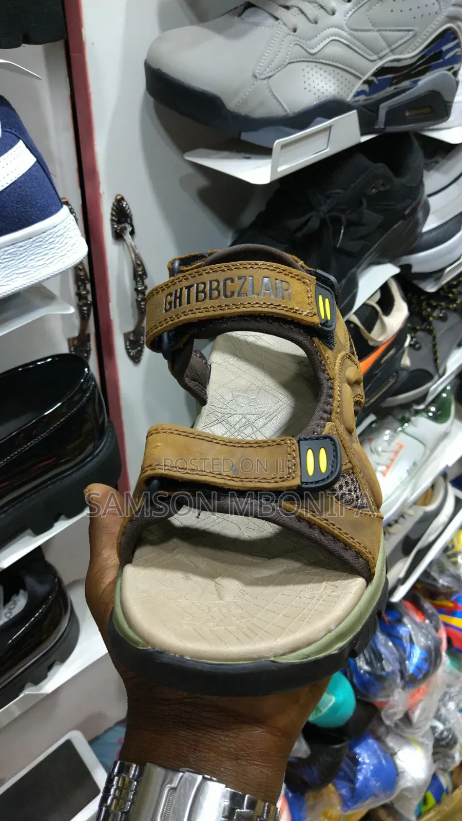 CAMEL CROWN Mens Leather Sandals for Hiking Walking Treads Athletic