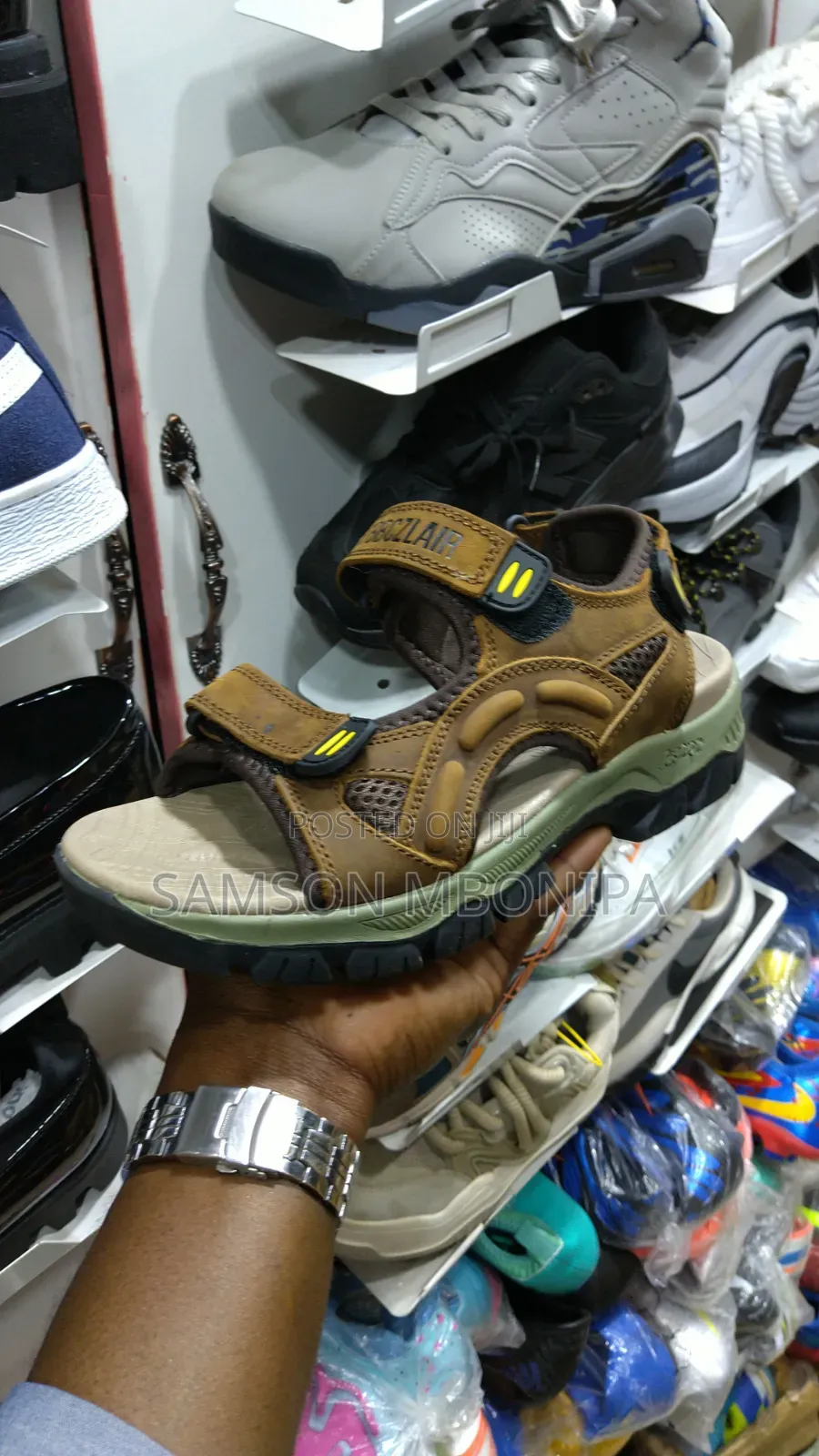 CAMEL CROWN Mens Leather Sandals for Hiking Walking Treads Athletic