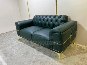 Sofas/2 Seaters Spongy Leather Sofa Couches in Any Colour 599,000/-