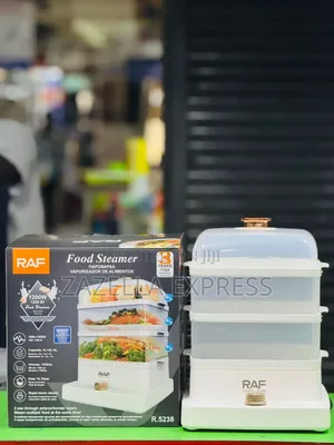 RAF 12L Electric Food Steamer 3 Compartment - White